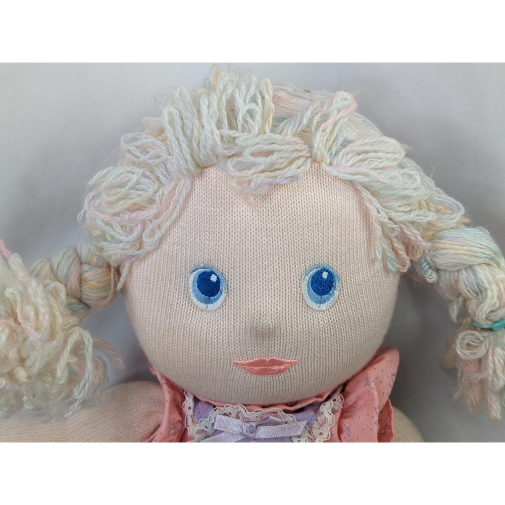Playskool Grandmas Marshmallow Babies Doll‎ Yarn 16 Inch 1986 Stuffed Toy - Picture 2 of 12